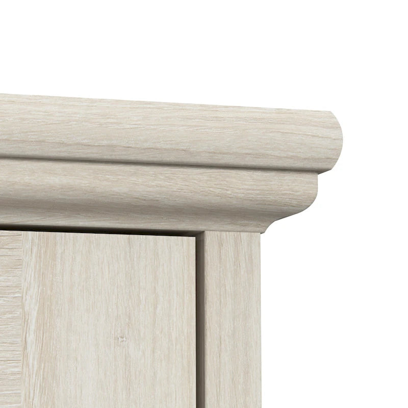 Farmhouse L-Shaped Desk with Storage Cabinets