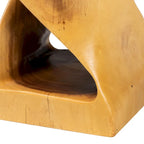 Hand-carved Suar Wood Side Table - Sculptural Accent Table with Twist Design, Modern Boho Style for Living Room or Bedroom