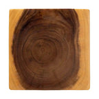 Hand-carved Suar Wood Side Table - Sculptural Accent Table with Twist Design, Modern Boho Style for Living Room or Bedroom