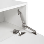 White 63 Floating TV Stand with Storage, LED Lights & Power Outlet for TVs Up to 60