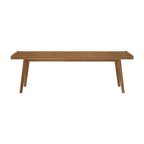 Mid Century Double Wood Entryway Bench - 56.3 L x 16.5 W x 17.5 H