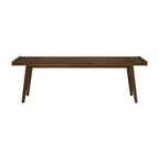Mid Century Double Wood Entryway Bench - 56.3 L x 16.5 W x 17.5 H
