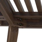 Mid Century Double Wood Entryway Bench - 56.3 L x 16.5 W x 17.5 H