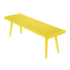 Mid Century Double Wood Entryway Bench - 56.3 L x 16.5 W x 17.5 H