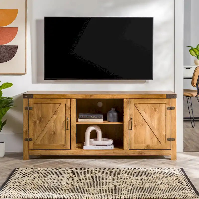 58-Inch Barn Door TV Stand for 65-Inch TVs