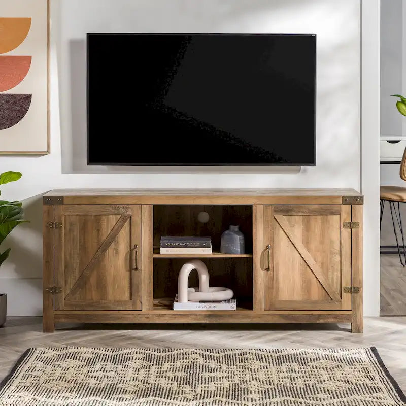 58-Inch Barn Door TV Stand for 65-Inch TVs