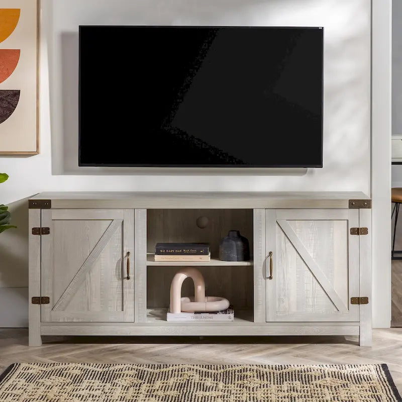 58-Inch Barn Door TV Stand for 65-Inch TVs