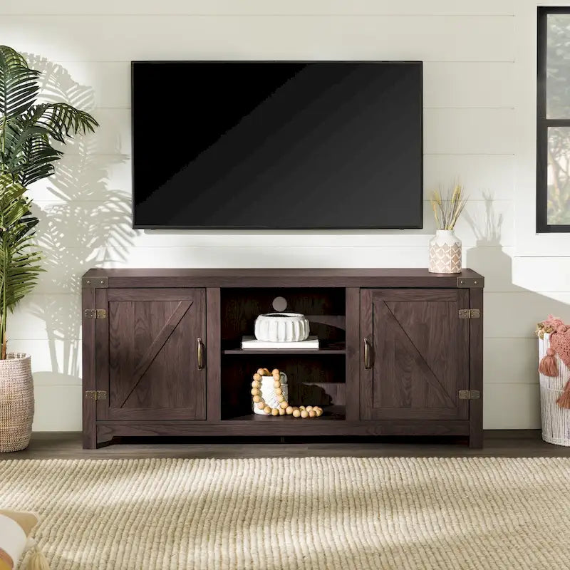 58-Inch Barn Door TV Stand for 65-Inch TVs