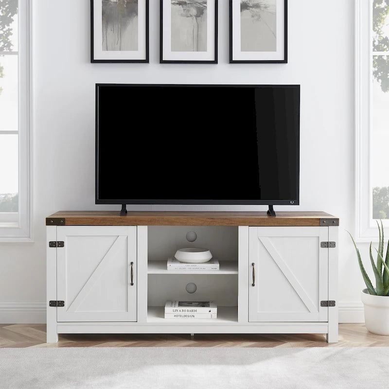 58-Inch Barn Door TV Stand for 65-Inch TVs