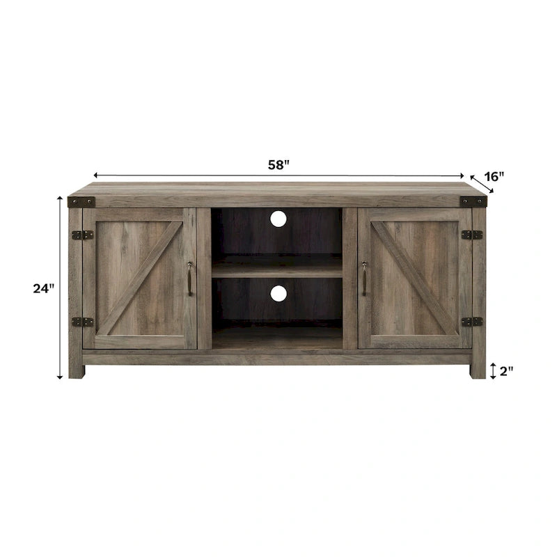 58-Inch Barn Door TV Stand for 65-Inch TVs