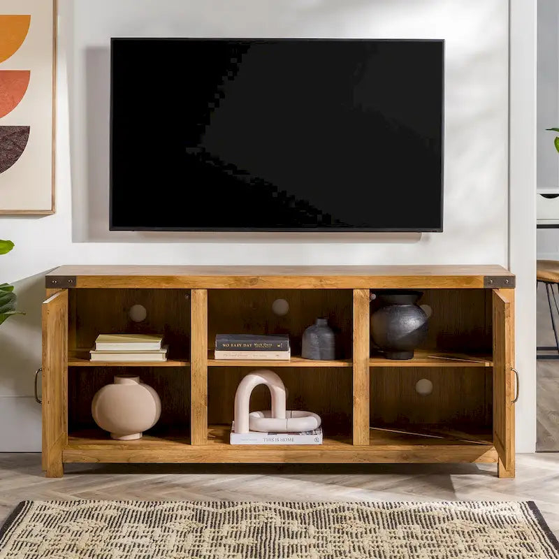 58-Inch Barn Door TV Stand for 65-Inch TVs