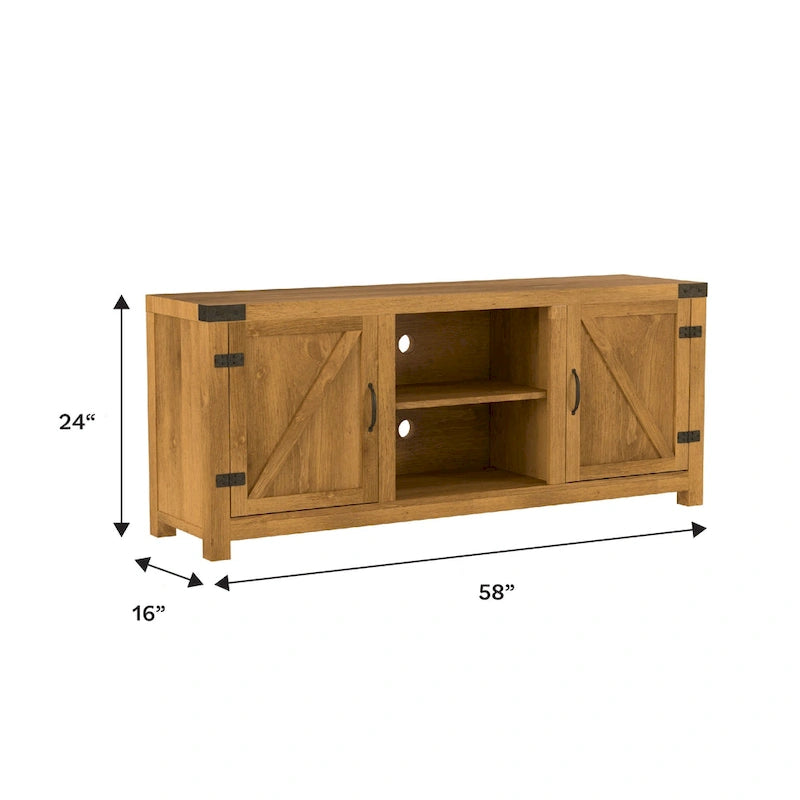 58-Inch Barn Door TV Stand for 65-Inch TVs