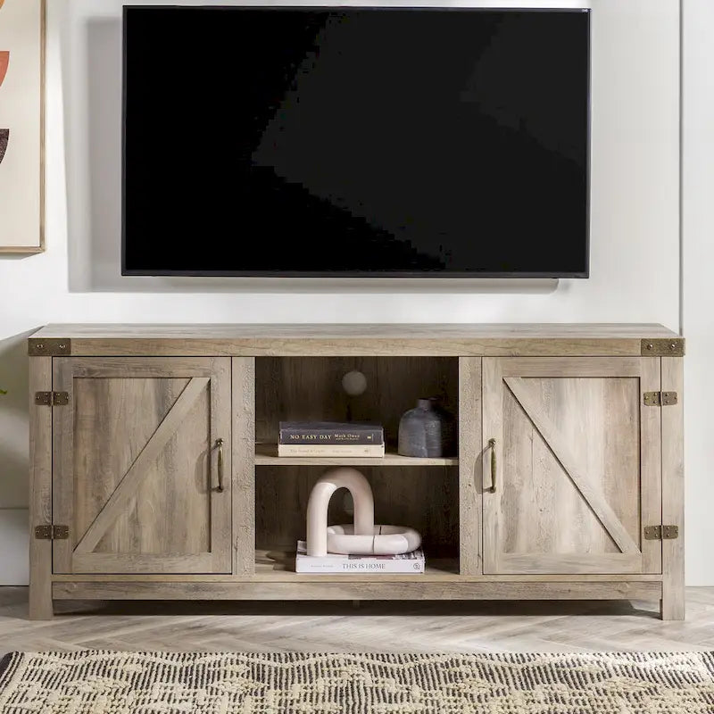 58-Inch Barn Door TV Stand for 65-Inch TVs