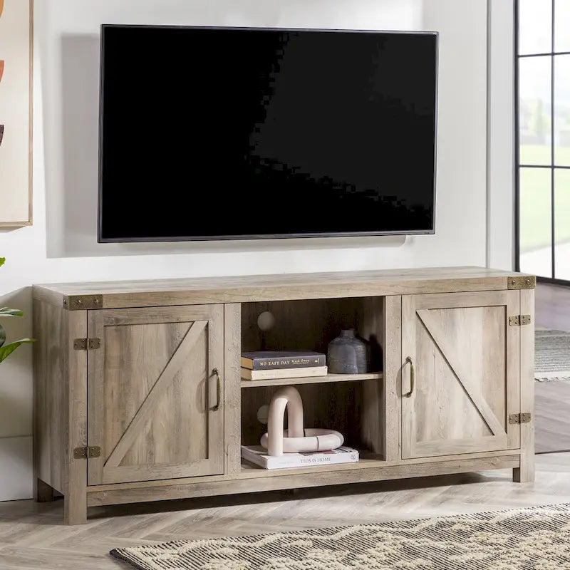 58-Inch Barn Door TV Stand for 65-Inch TVs