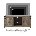 58-Inch Barn Door TV Stand for 65-Inch TVs