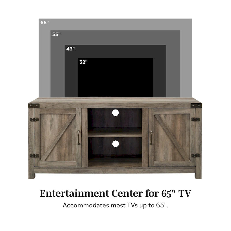 58-Inch Barn Door TV Stand for 65-Inch TVs