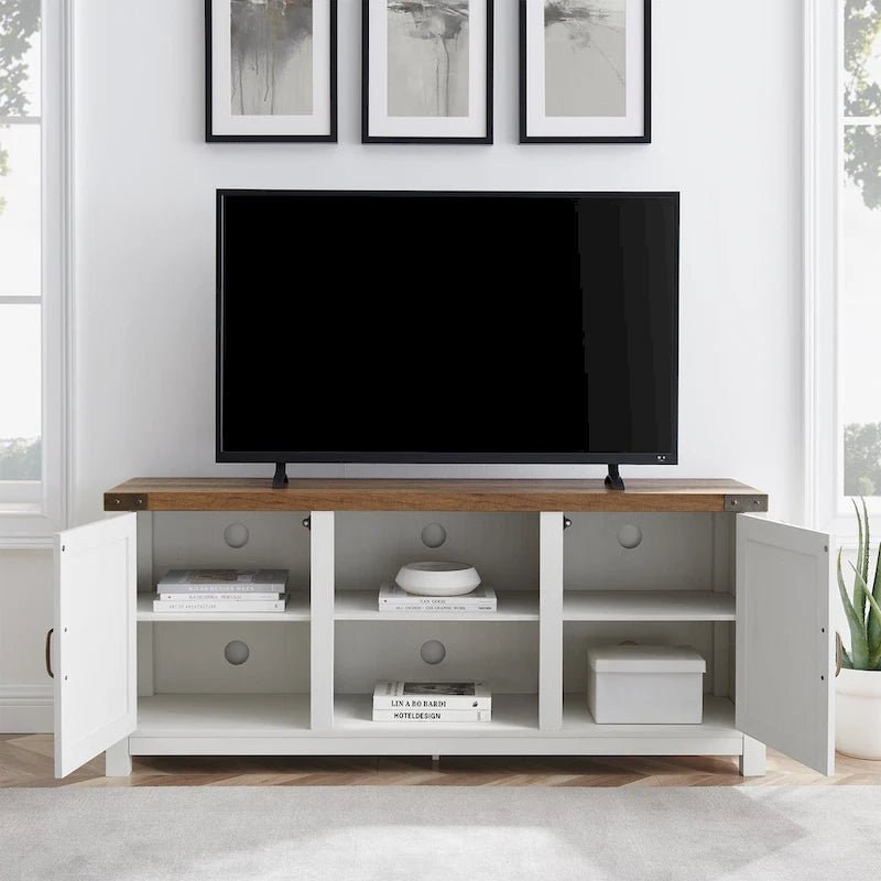 58-Inch Barn Door TV Stand for 65-Inch TVs