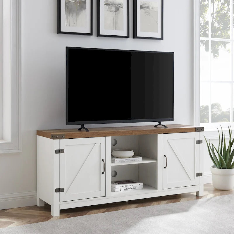58-Inch Barn Door TV Stand for 65-Inch TVs