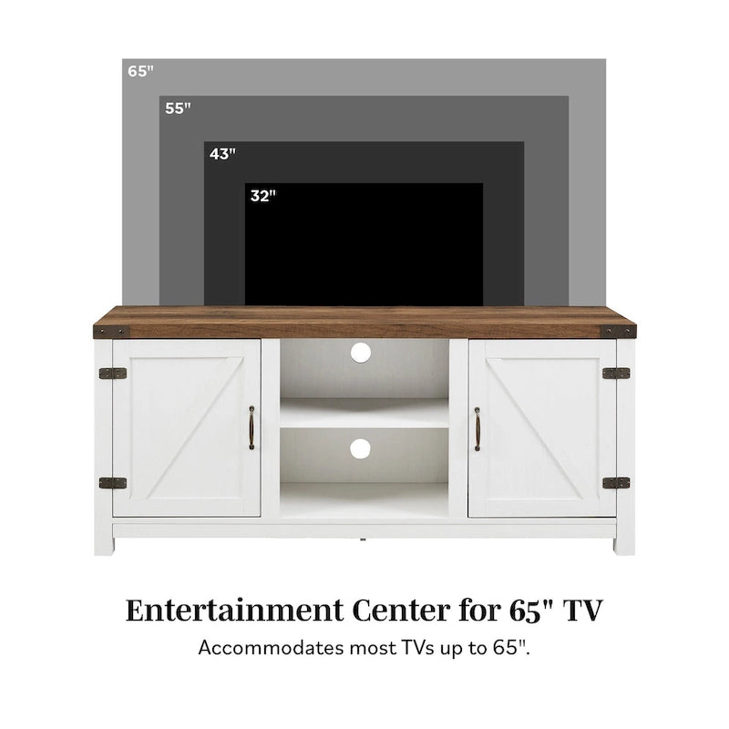 58-Inch Barn Door TV Stand for 65-Inch TVs