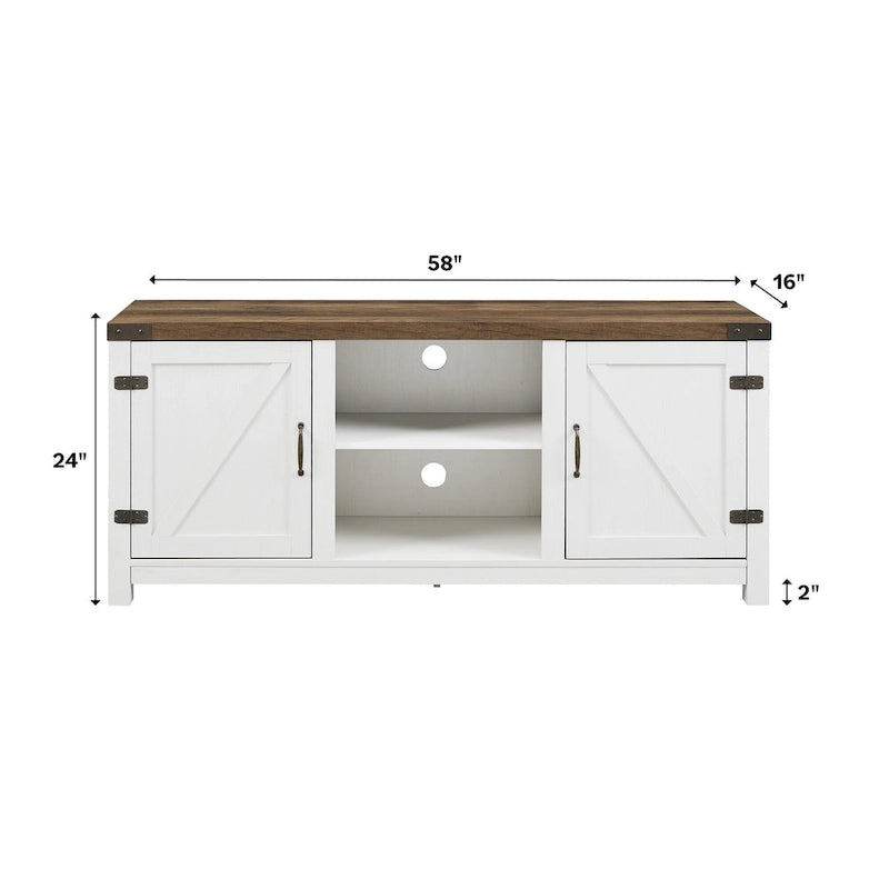 58-Inch Barn Door TV Stand for 65-Inch TVs