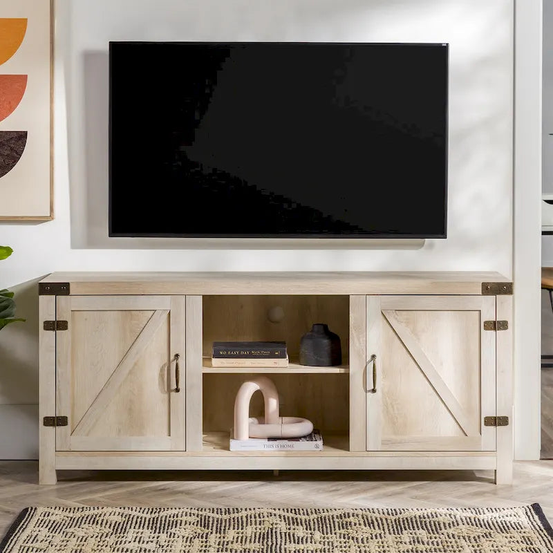58-Inch Barn Door TV Stand for 65-Inch TVs