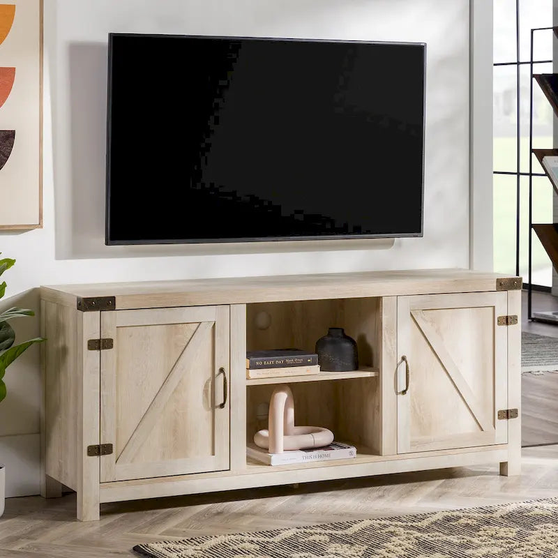 58-Inch Barn Door TV Stand for 65-Inch TVs