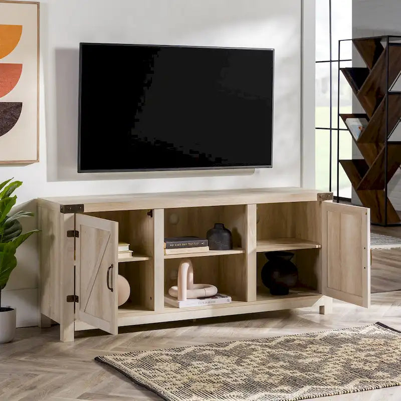 58-Inch Barn Door TV Stand for 65-Inch TVs