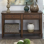 Sofa Table Rustic Brown Oak Accent