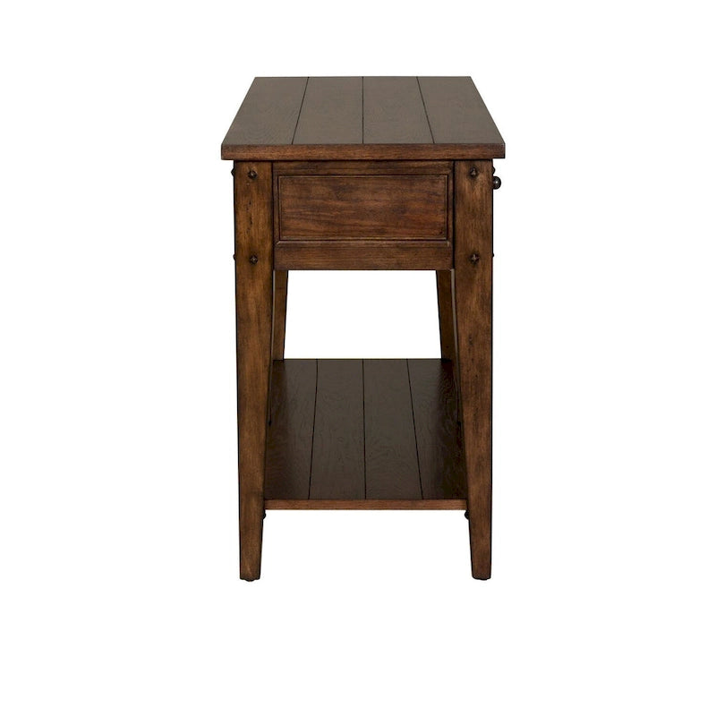 Sofa Table Rustic Brown Oak Accent