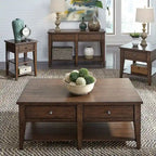 Sofa Table Rustic Brown Oak Accent