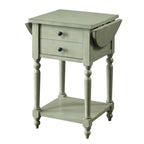 French Country 25-inch Solid Wood 1-Shelf Side Table