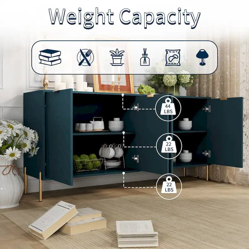 Modern 4-Door Buffets Sideboards