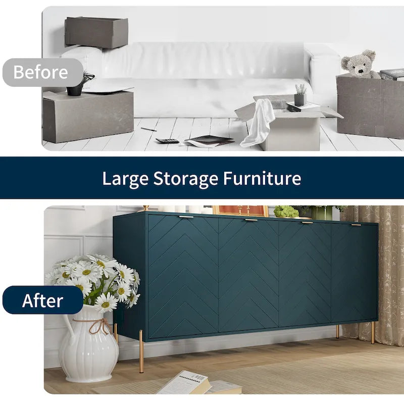 Modern 4-Door Buffets Sideboards