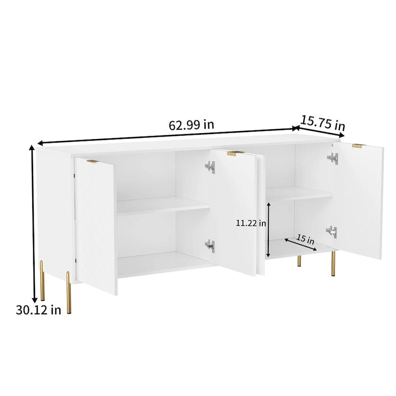 Modern 4-Door Buffets Sideboards