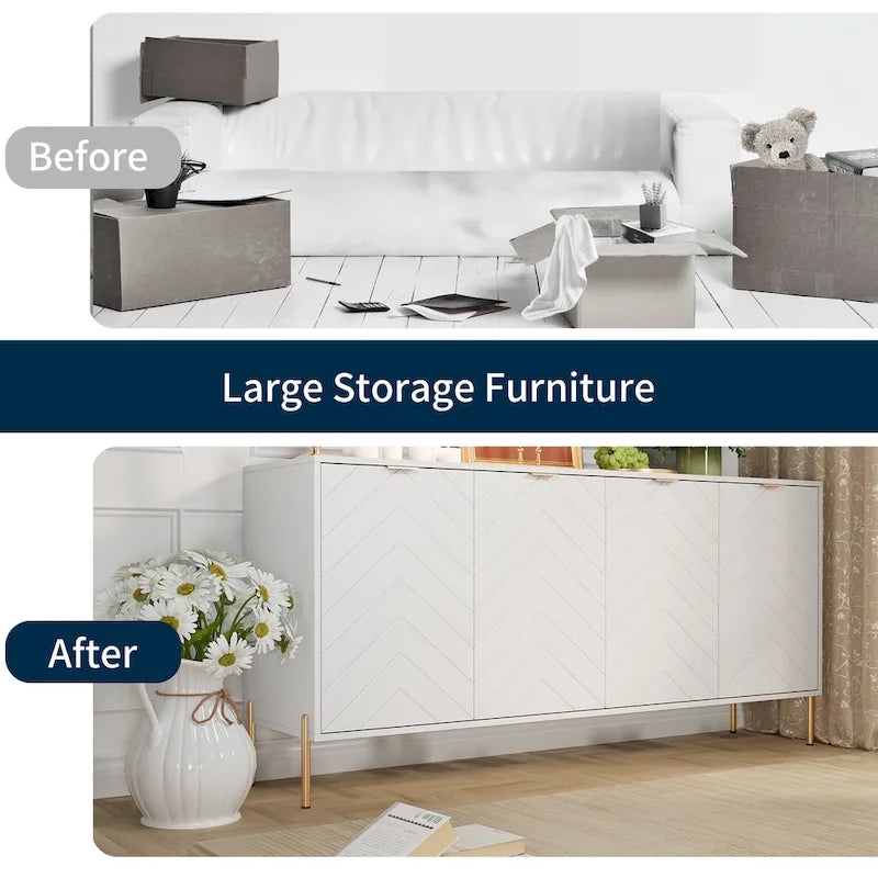 Modern 4-Door Buffets Sideboards