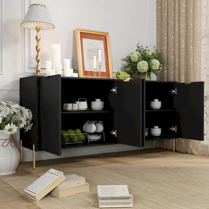 Modern 4-Door Buffets Sideboards