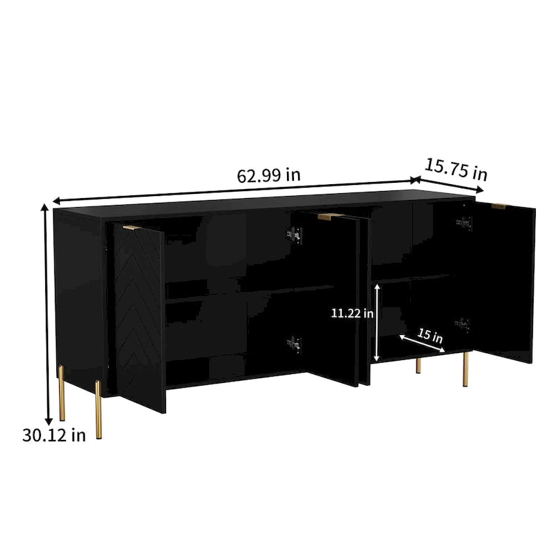Modern 4-Door Buffets Sideboards