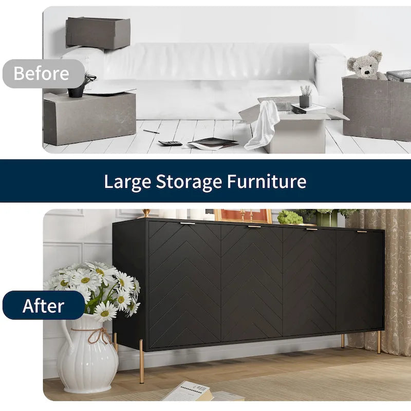 Modern 4-Door Buffets Sideboards
