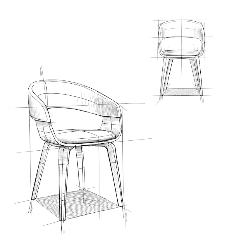 Moderner Bentwood-Esszimmerstuhl im Mid-Century-Stil