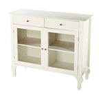Glass Front Buffet Sideboard with Adjustable Shelves