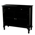 Glass Front Buffet Sideboard with Adjustable Shelves