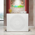 47 inch Reception Desk with Cable Grommet, Modern Front Desk Retail Counter for Checkout, Lobby, Beauty Salon