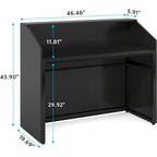 47 inch Reception Desk with Cable Grommet, Modern Front Desk Retail Counter for Checkout, Lobby, Beauty Salon