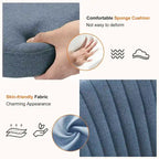 Office Chair with Wheels, Adjustable Height Fabric Upholstered Computer Desk Chair Swivel