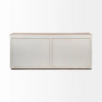 Light Brown & White Solid Wood w/ 4 Cabinet Door Sideboard