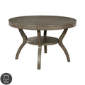 Rustic 48-inch Grey Wood Round Dining Table