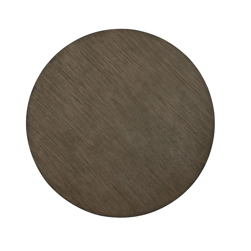 Rustic 48-inch Grey Wood Round Dining Table