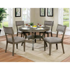 Rustic 48-inch Grey Wood Round Dining Table