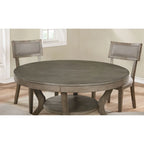 Rustic 48-inch Grey Wood Round Dining Table