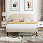 Upholstered Platform Bed frames with Adjustable Headboard